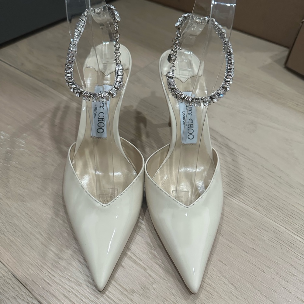 🔴SOLD🔴 Jimmy Choo Saeda 85mm Linen